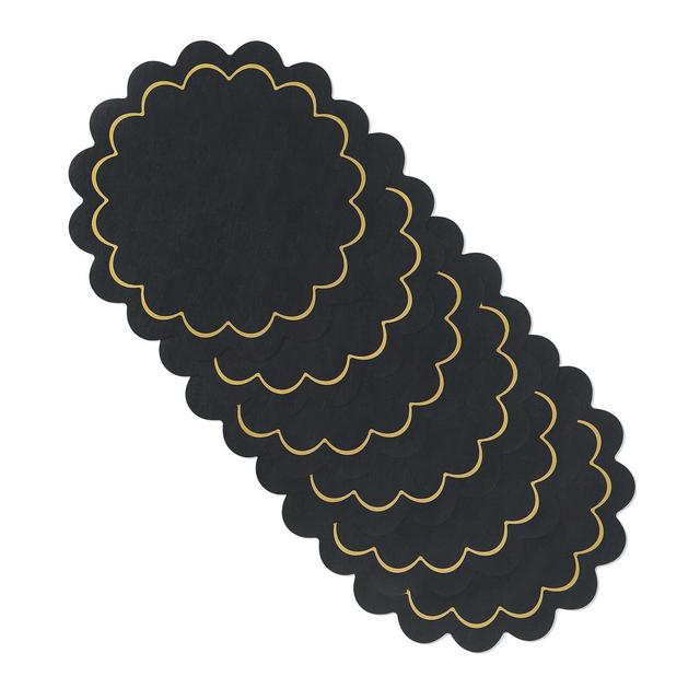 kate spade new york Scallop Edge 15" Round Reversible Placemats, Set of 6