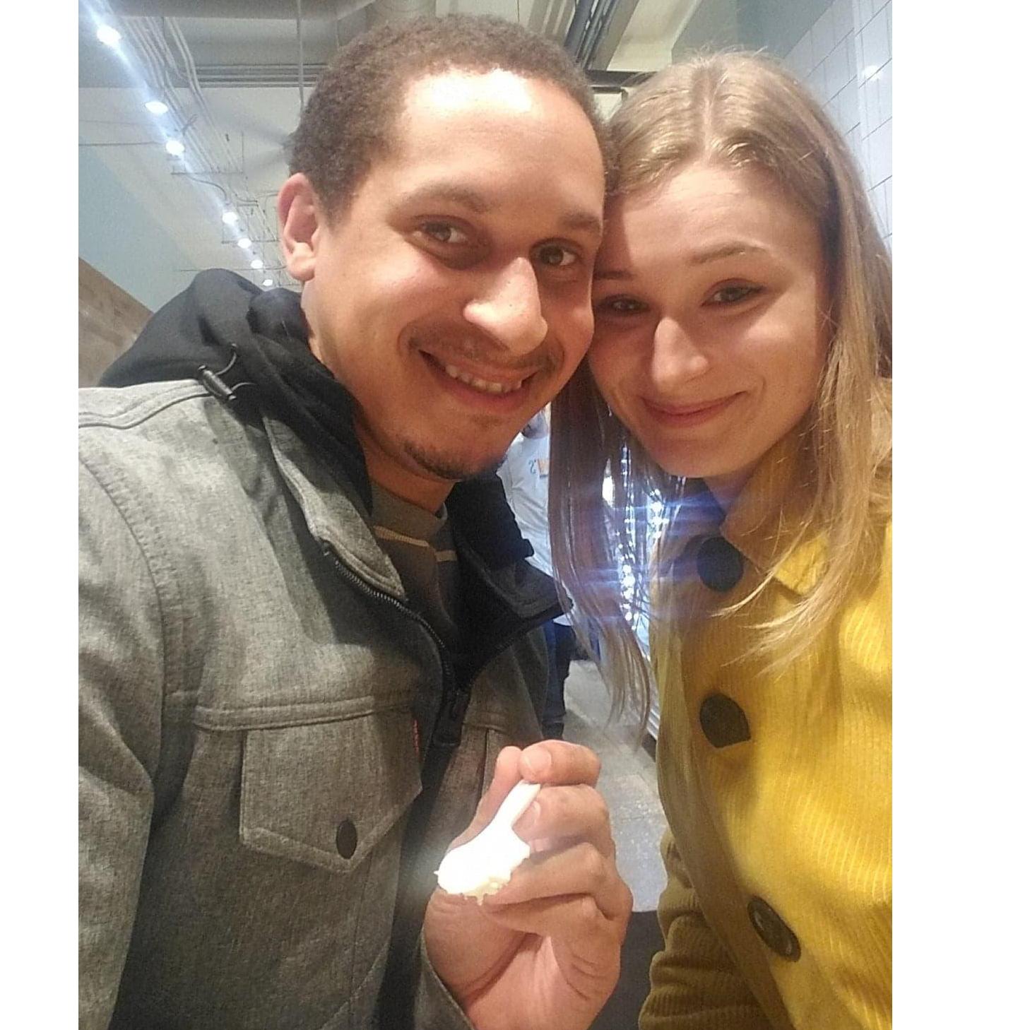 Our first anniversary! Ice cream and sushi!