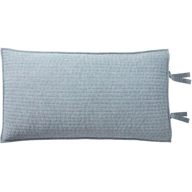 Chambray Pick-Stitch Handcrafted Cotton/Linen Quilted Sham, King