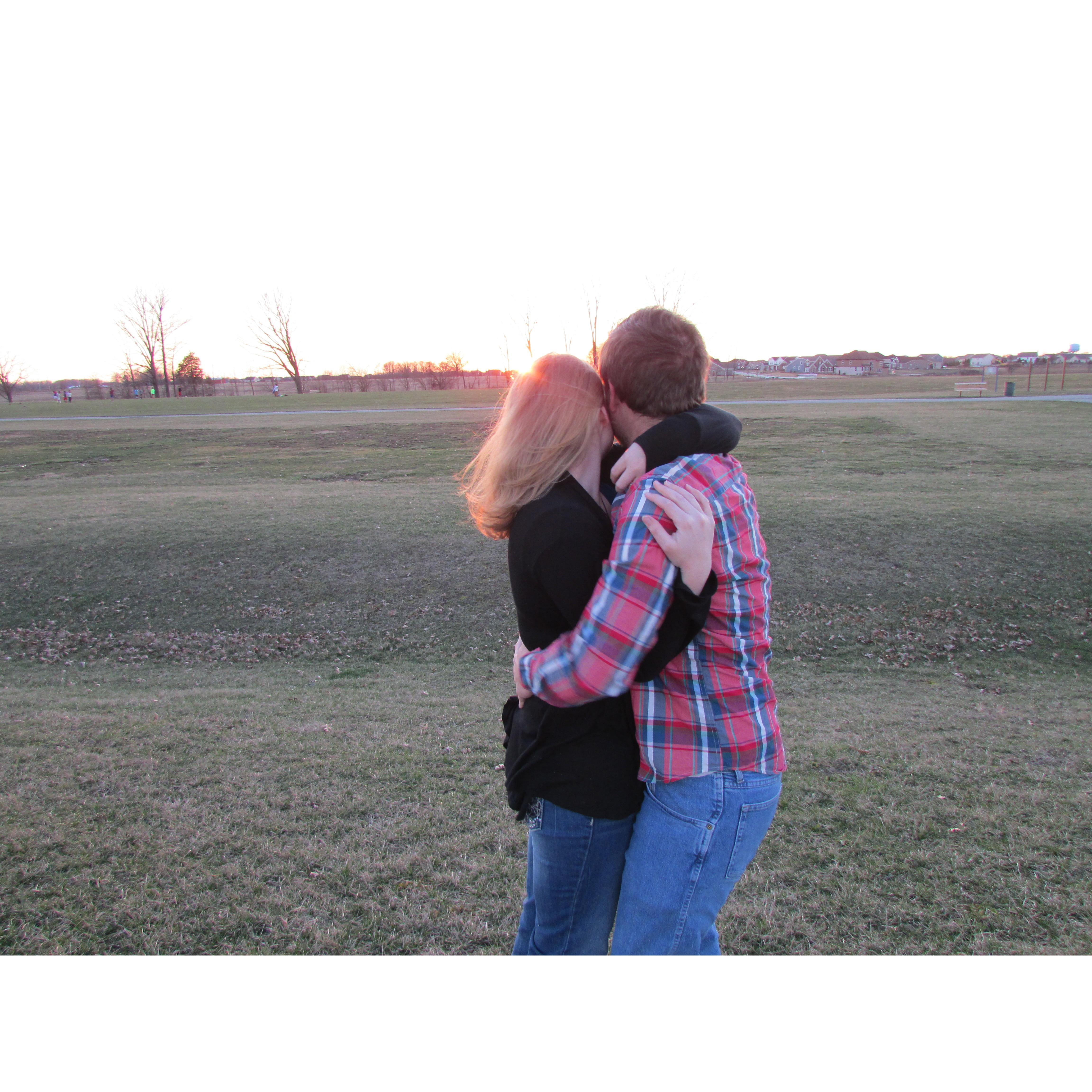 we were hugging so tightly because we are so deeply in love! (plus it was completely freezing, it was below 20!)