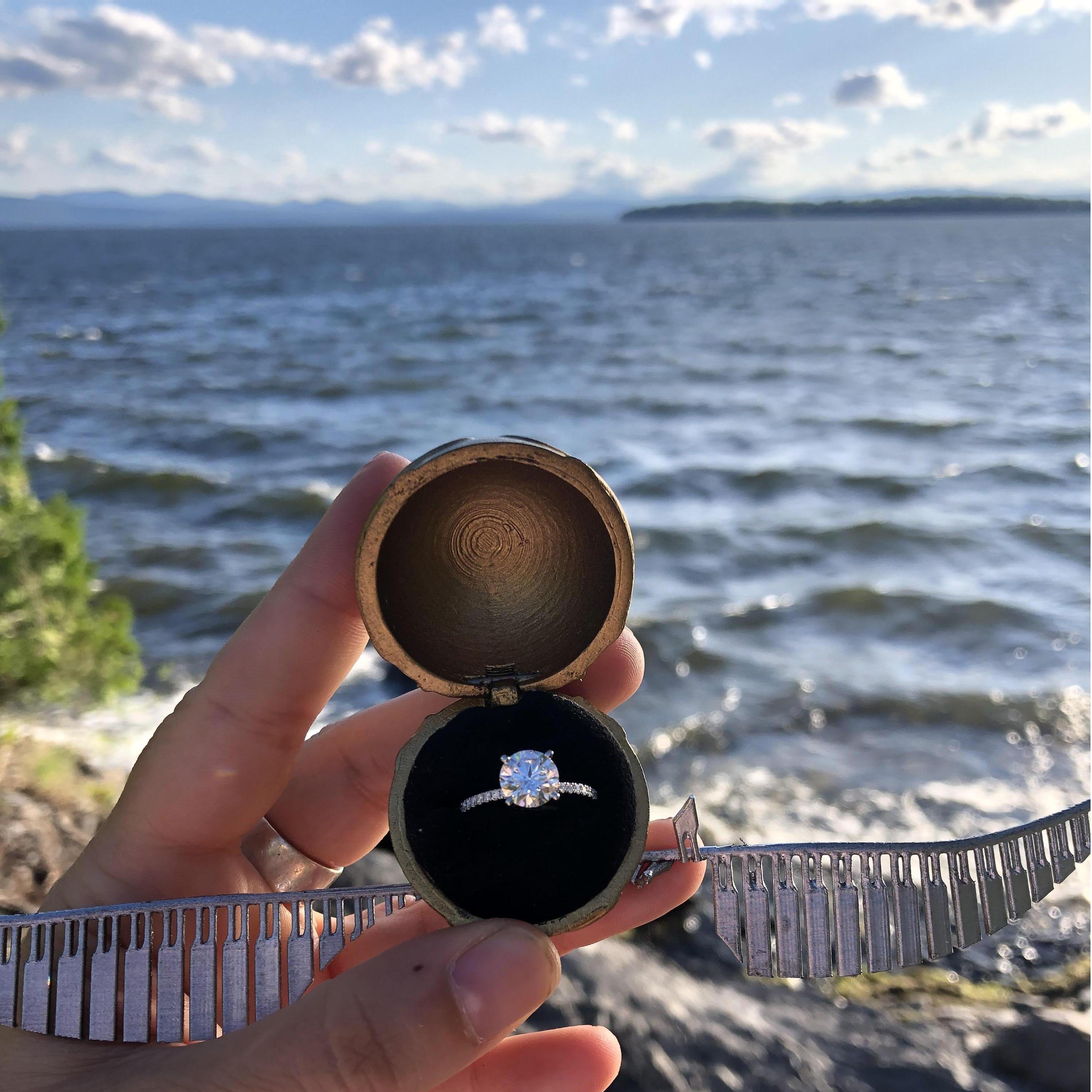 The Golden Snitch delivered my engagement ring!