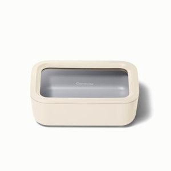 Non-Stick Ceramic-Coated Medium Glass Container | Food Storage Container | BPA-Free | Caraway