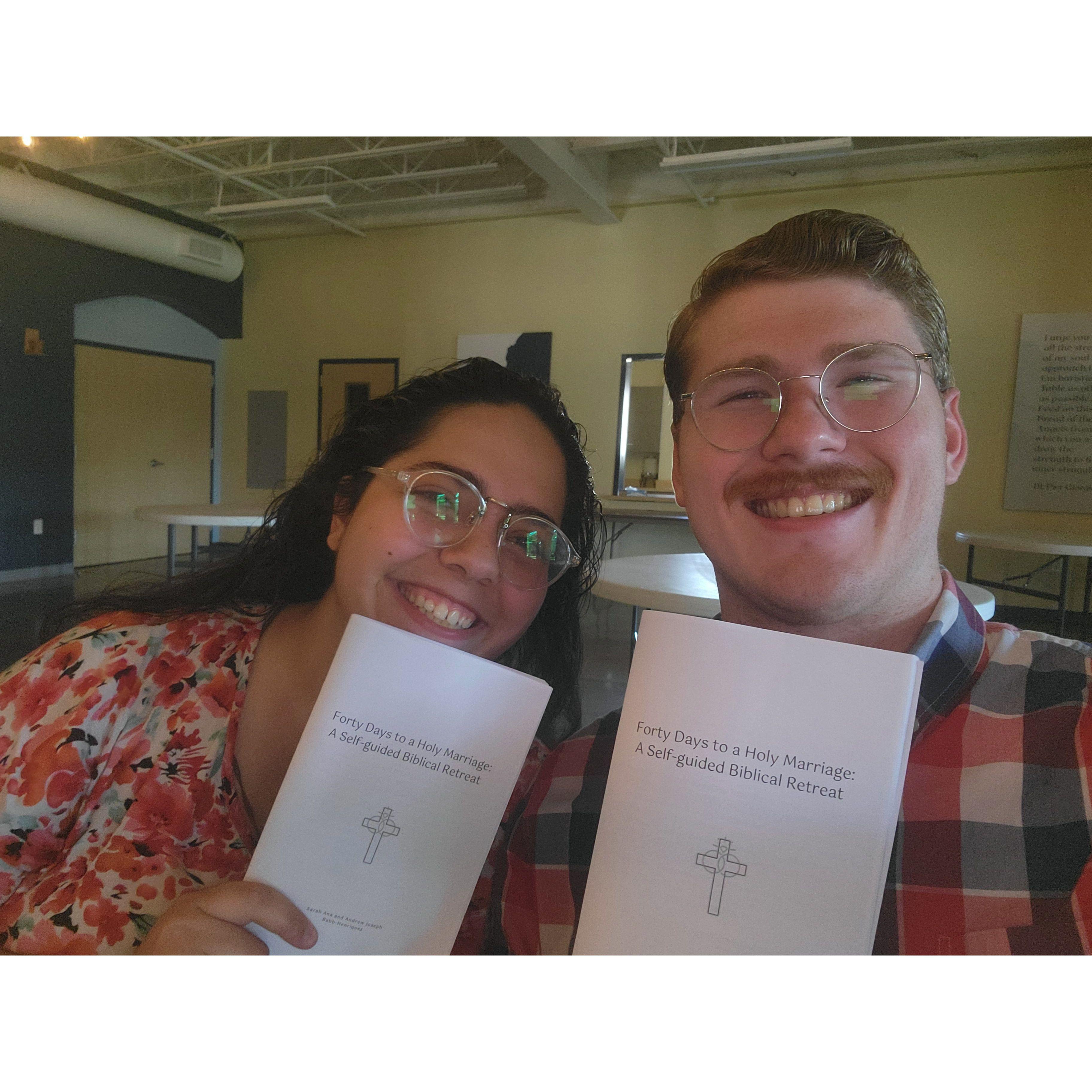 We had already started Marriage Prep with Fr. George but a few weeks later we received our Engagement gift from Ana and Andrew!