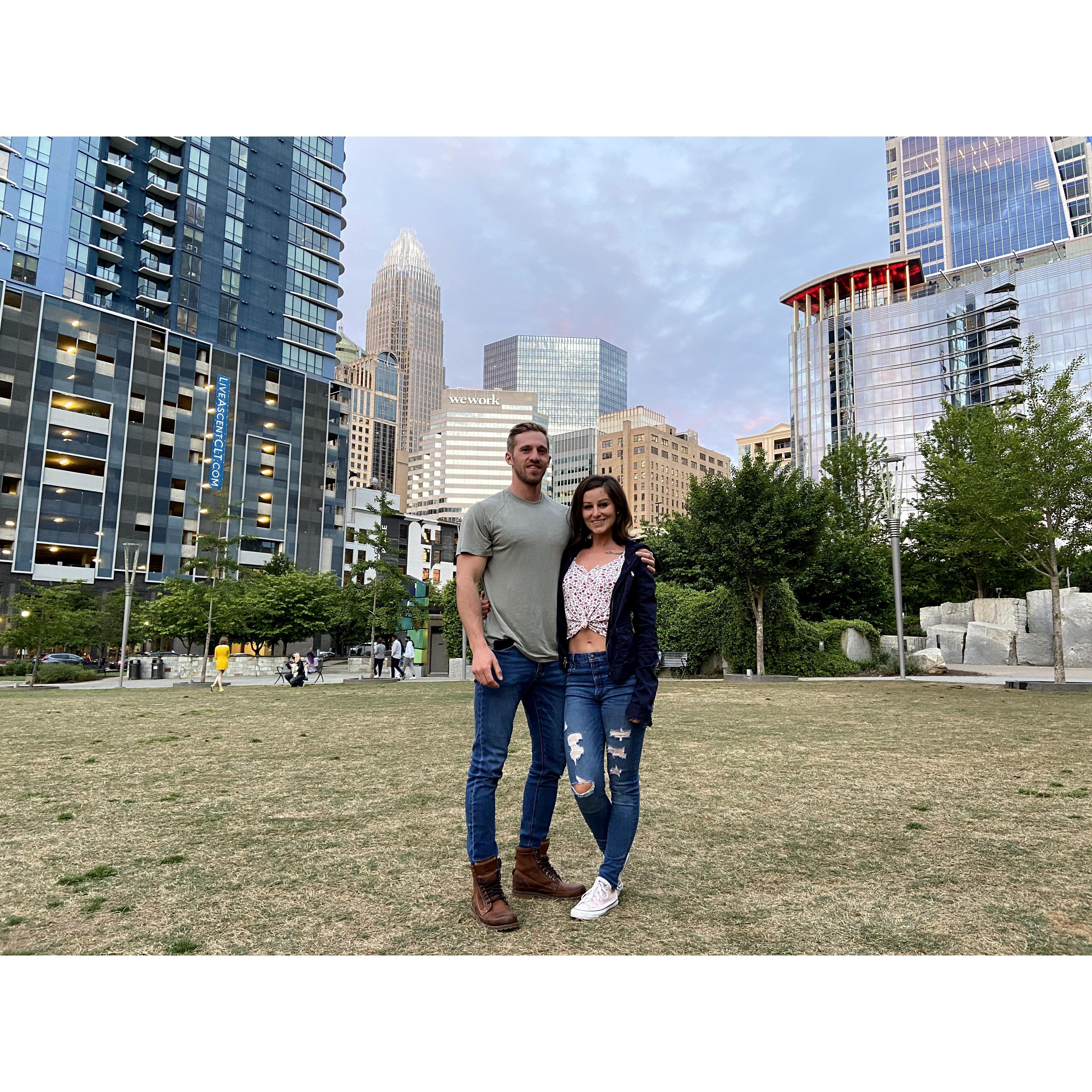 We moved out of state together to Charlotte, North Carolina!