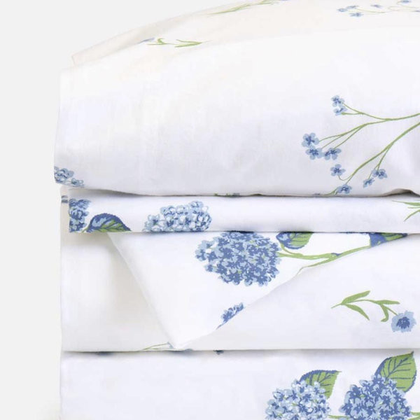 Hydrangea Print Sheet Set King