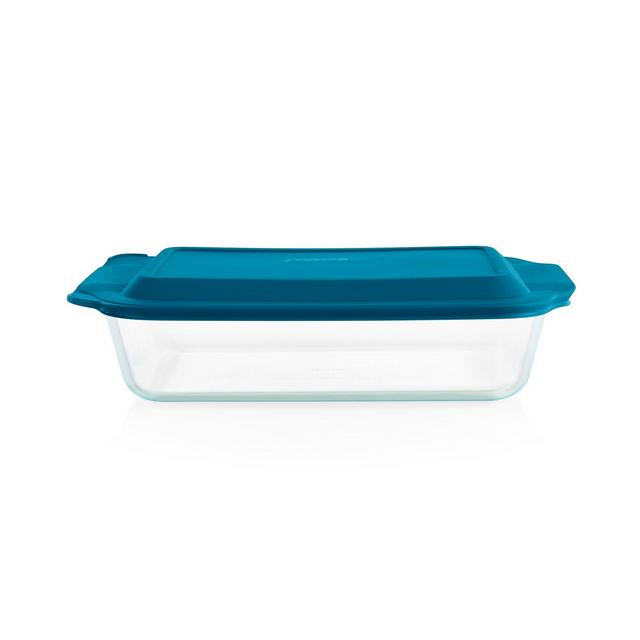 Pyrex Deep 9" x 13" Oblong with Blue Lid