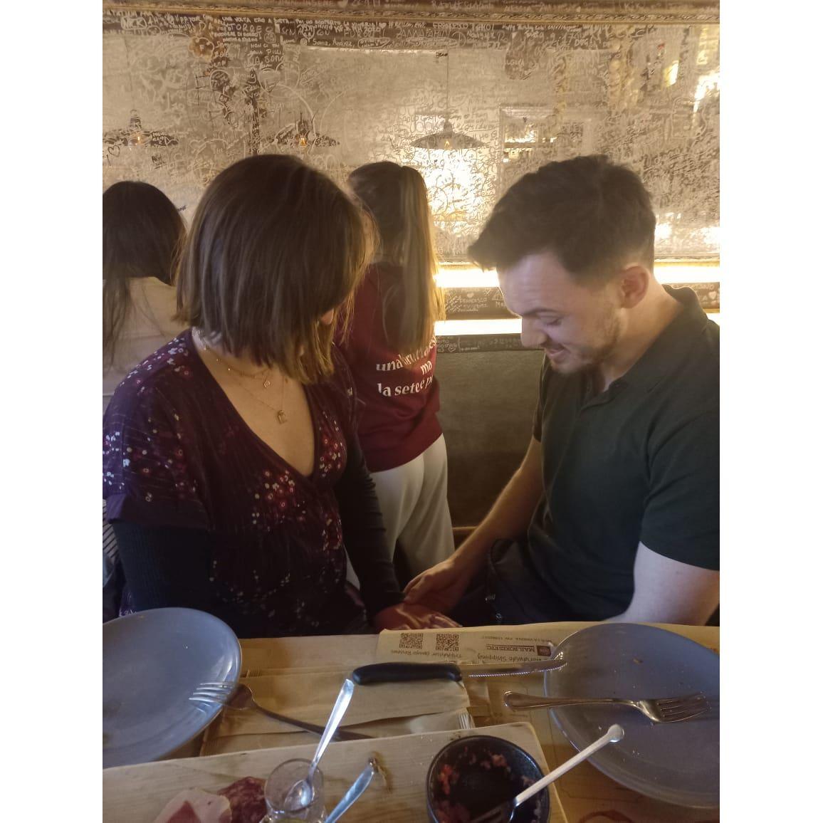 The day we got engaged!! In Montepulciano (Italy) 15th of April 2023