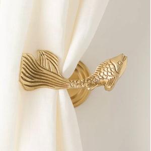 Koi Fish Solid Brass Curtain Tieback