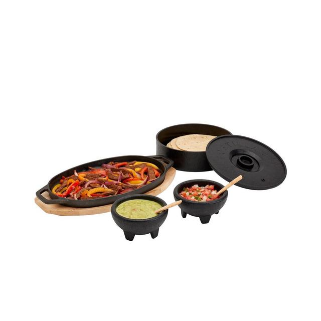 INFUSE Latin Cast Iron 8 Piece Fajita Set