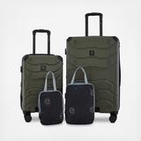 Wrangler 4-Piece Expandable Rolling Hardside Luggage Set