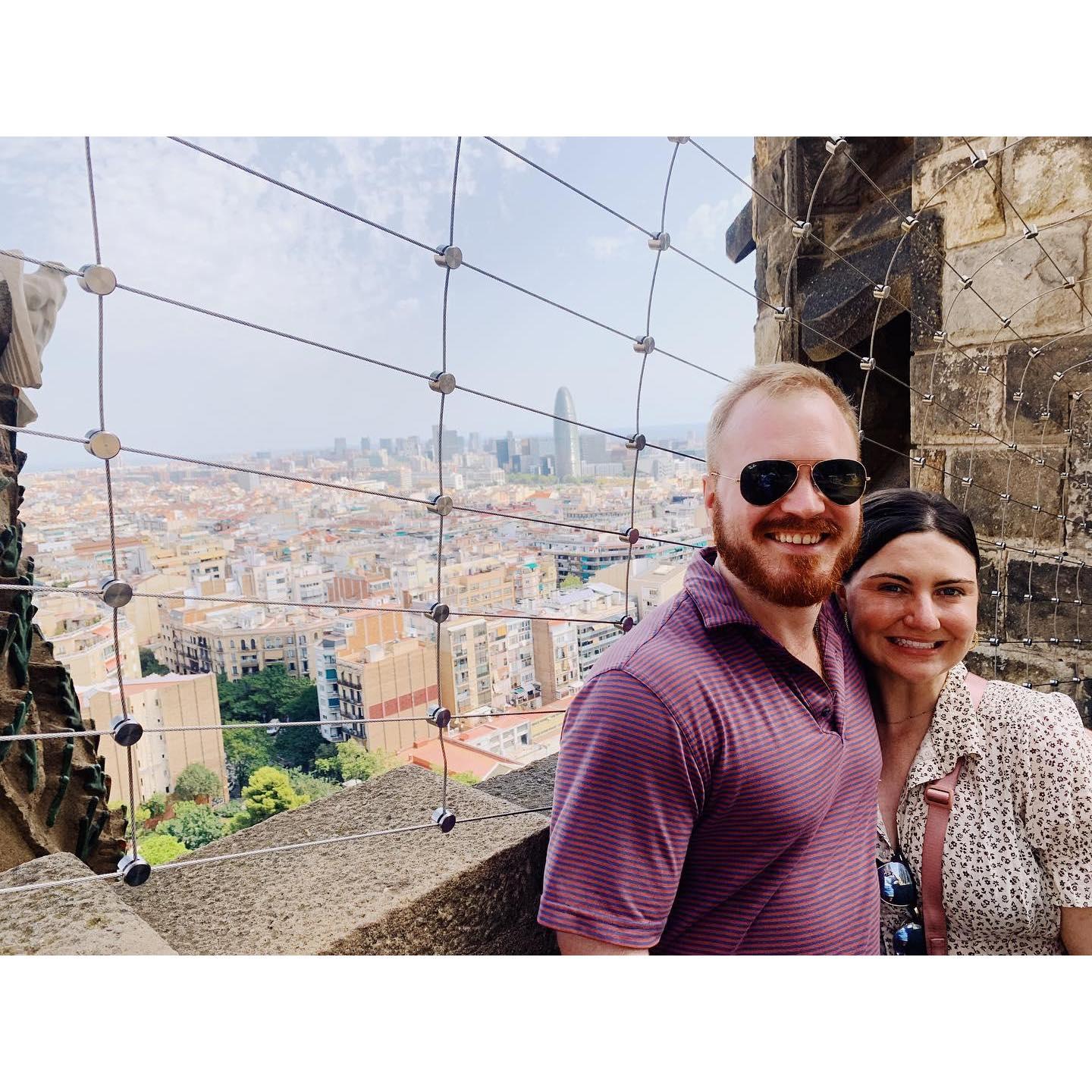 Top of the La Sagrada Familia in Barcelona!
