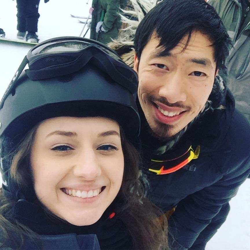 The first activity we ever did as just the two of us was to go snowboarding.