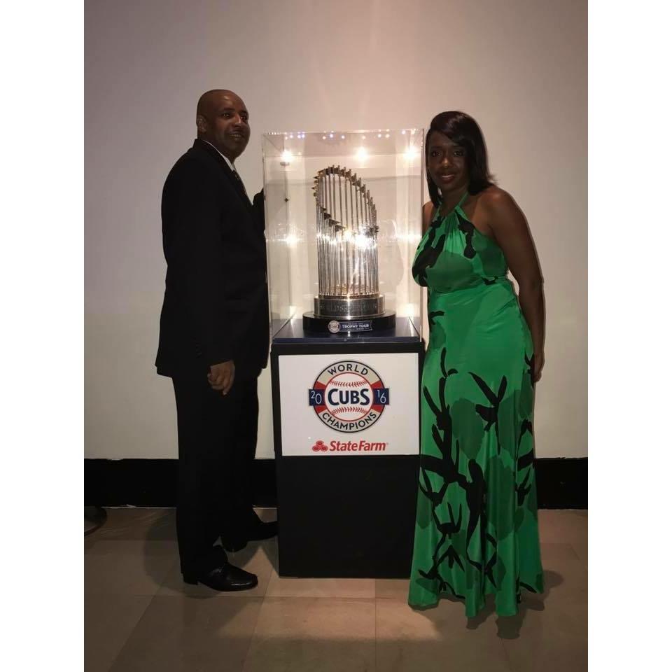 Gala-ing with the World Series trophy