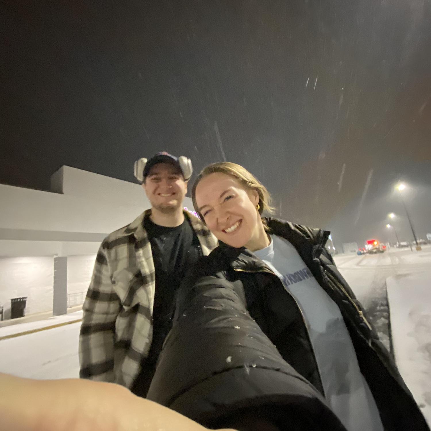 Snowy post-gym selfie :-)