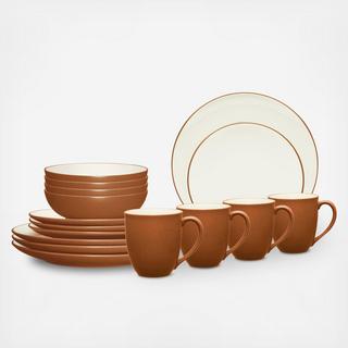 Colorwave Coupe 16-Piece Dinnerware Set, Service for 4