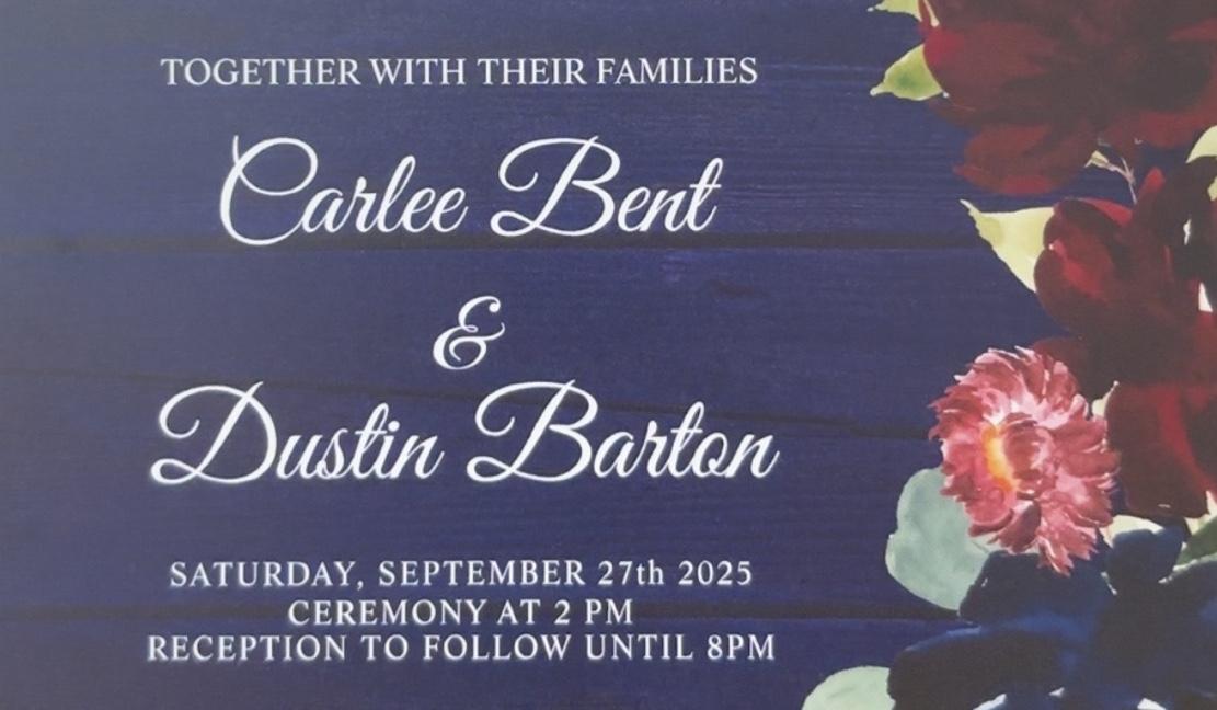 The Wedding Website of Carlee Bent and Dustin Barton