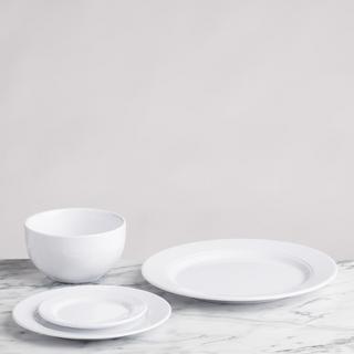 Diamond Round BPA Free Melamine 12-Piece Dinnerware Set, Service for 4