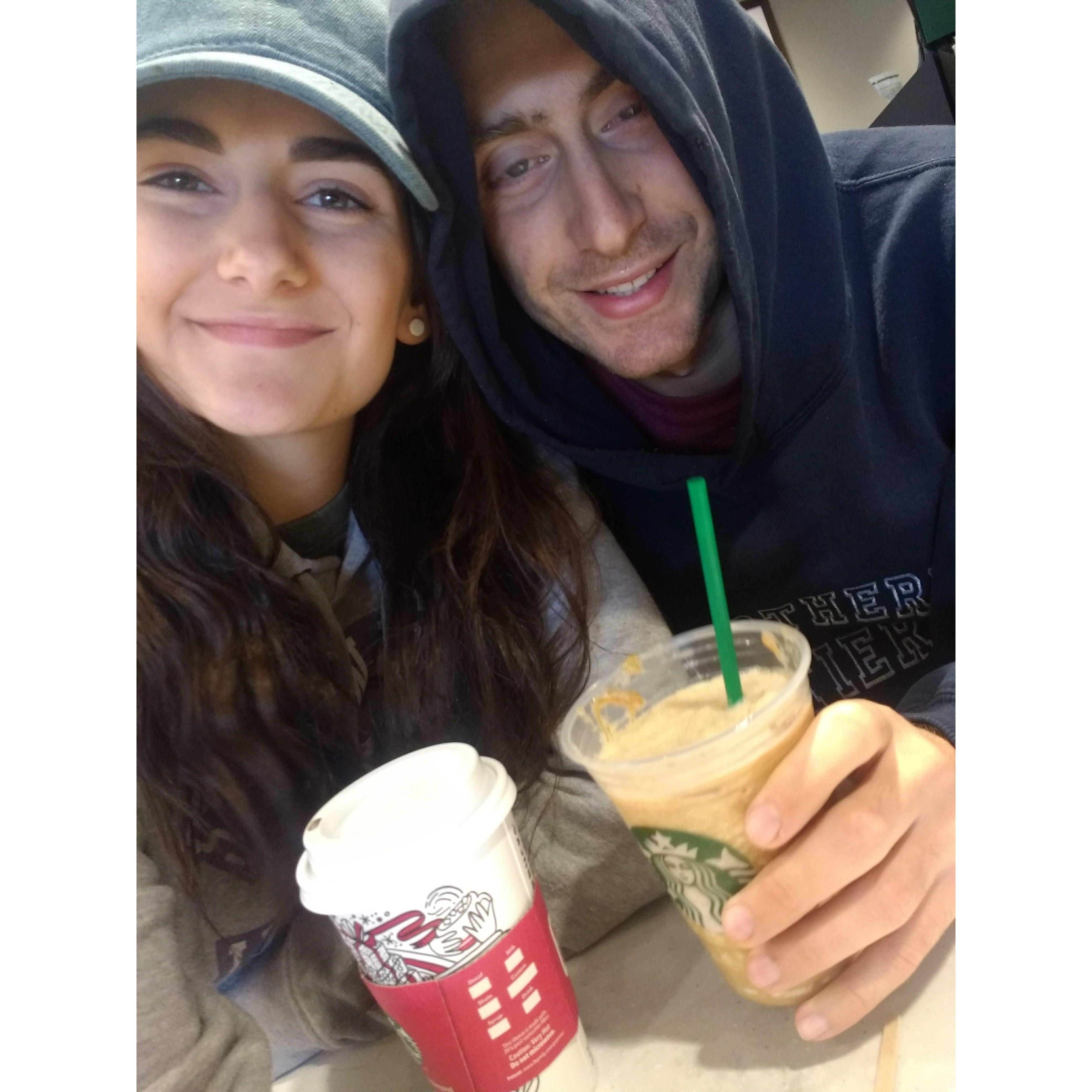 Not sure when this was taken, but probably should have waited til after Chad finished his coffee...