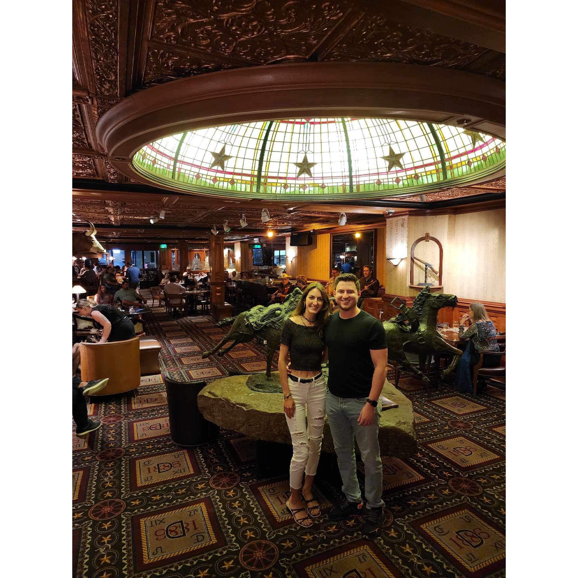 This was taken at the Driskell Hotel in Austin. One of our first weekends in Austin, our friend Ansel, put together a bar crawl tour so that we could get to know Austin! This was the first stop.