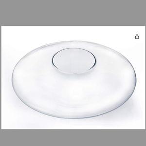 WGV Bowl Glass Vase, Diameter 12", Height 6", (Multiple Sizes Choices) Clear Flat Oval Bubble Floral Planter Terrarium for Wedding Event Home Decor, 1 Piece (VBW1506)
