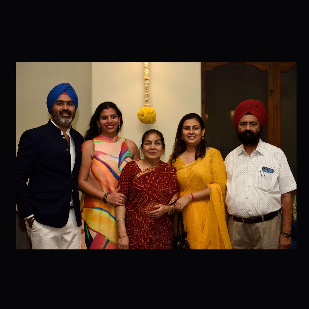 With Rajbir's mom (Paramjit) , sister (Richa), and dad (Jagdeep)!