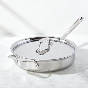 All-Clad ® d3 Stainless 6 qt. Sauté Pan with Lid