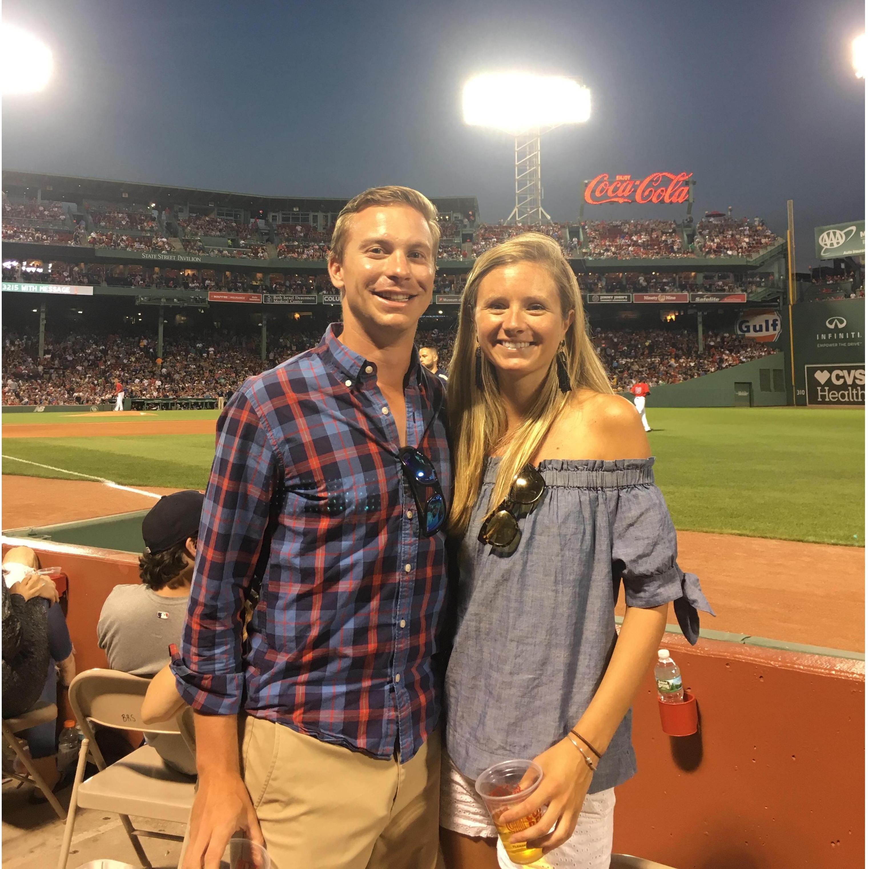 2nd date - surprise tickets to a Red Sox game