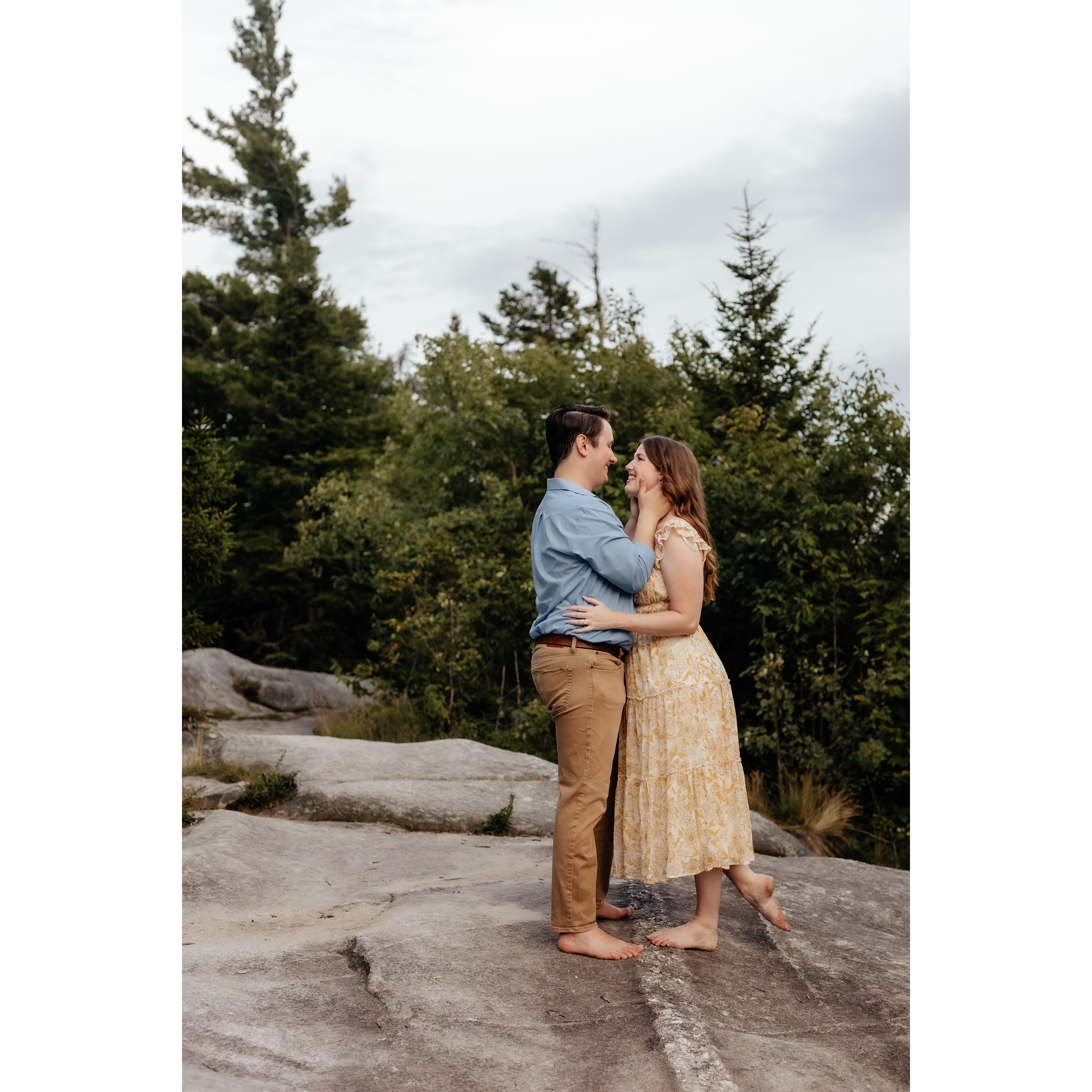 Professional engagement photos done by our photographer on top of Owls Head! :)