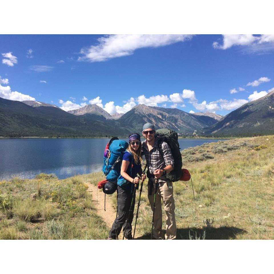 Hiking the Colorado Trail! This was taken in Twin Lakes, CO. The trail in total was 486 miles; you will have to ask Josh how far we were here :)