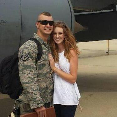 The excitement of being together after Max returns  from a 3 month deployment August 2017