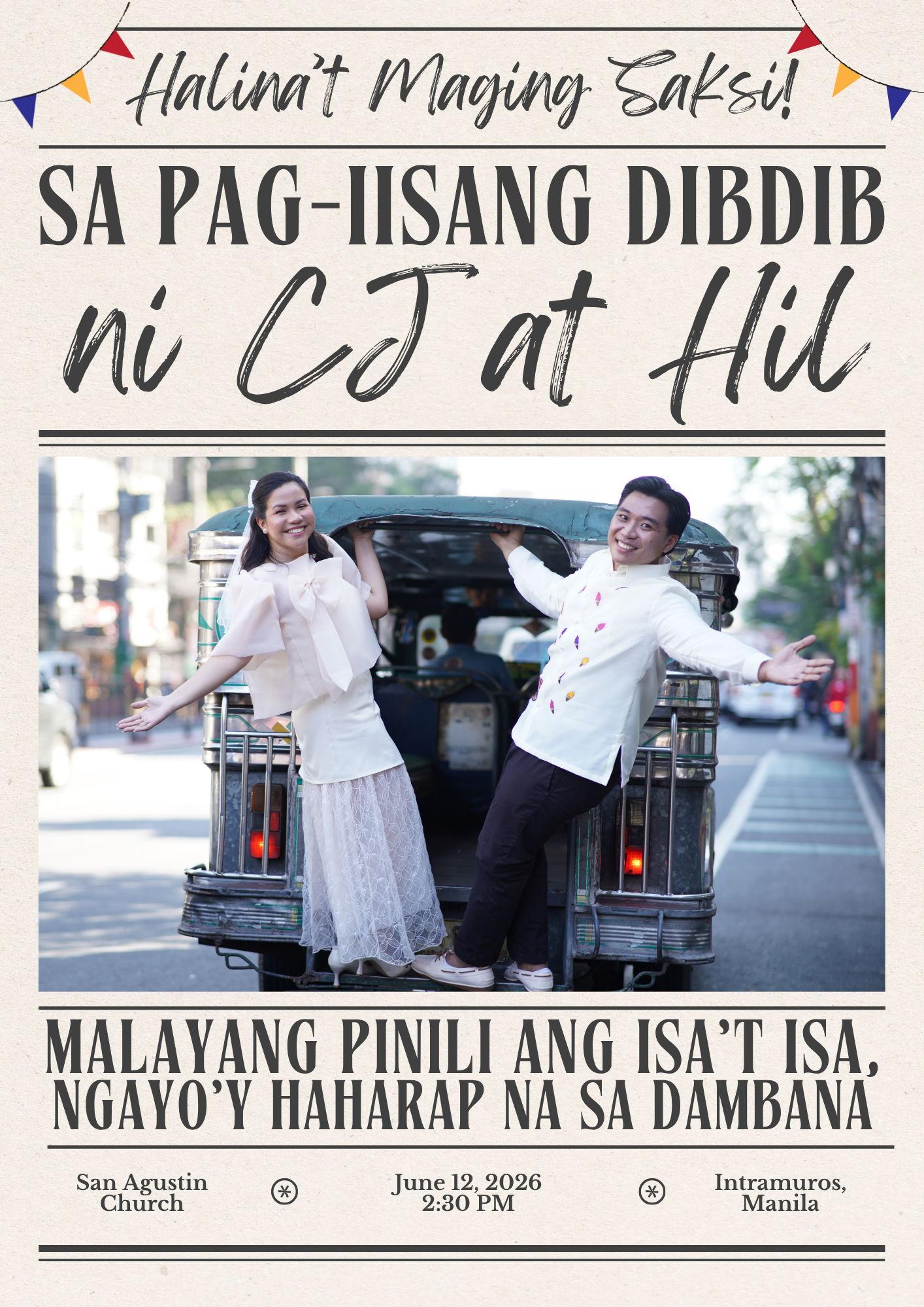 The Wedding Website of Christian John Andrew Ramil and Hilary Ladesma