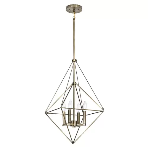 allen + roth Palmsley Soft Gold Pendant Light Modern/Contemporary Geometric Pendant Light