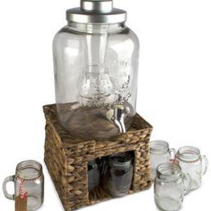 Artland - 8-Pc. Masonware Garden Terrace Beverage Stand & Dispenser Set