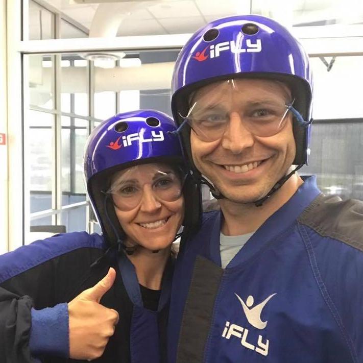 Before we went indoor skydiving!