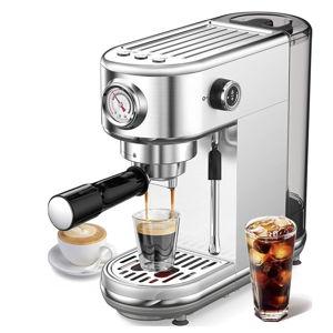 atatix Espresso Machine with Milk Frother, 20 Bar Pressure Espresso Maker, with 44OZ Removable Tank, Compact Stainless Steel Coffee Machine for Home, Office, Latte, Cappuccino, Macchiato,