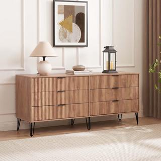Dumbo Modern 6-Drawer Double Low Dresser