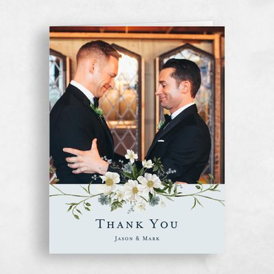 Ice, Blue Wedding Thank You - Winstead Photo