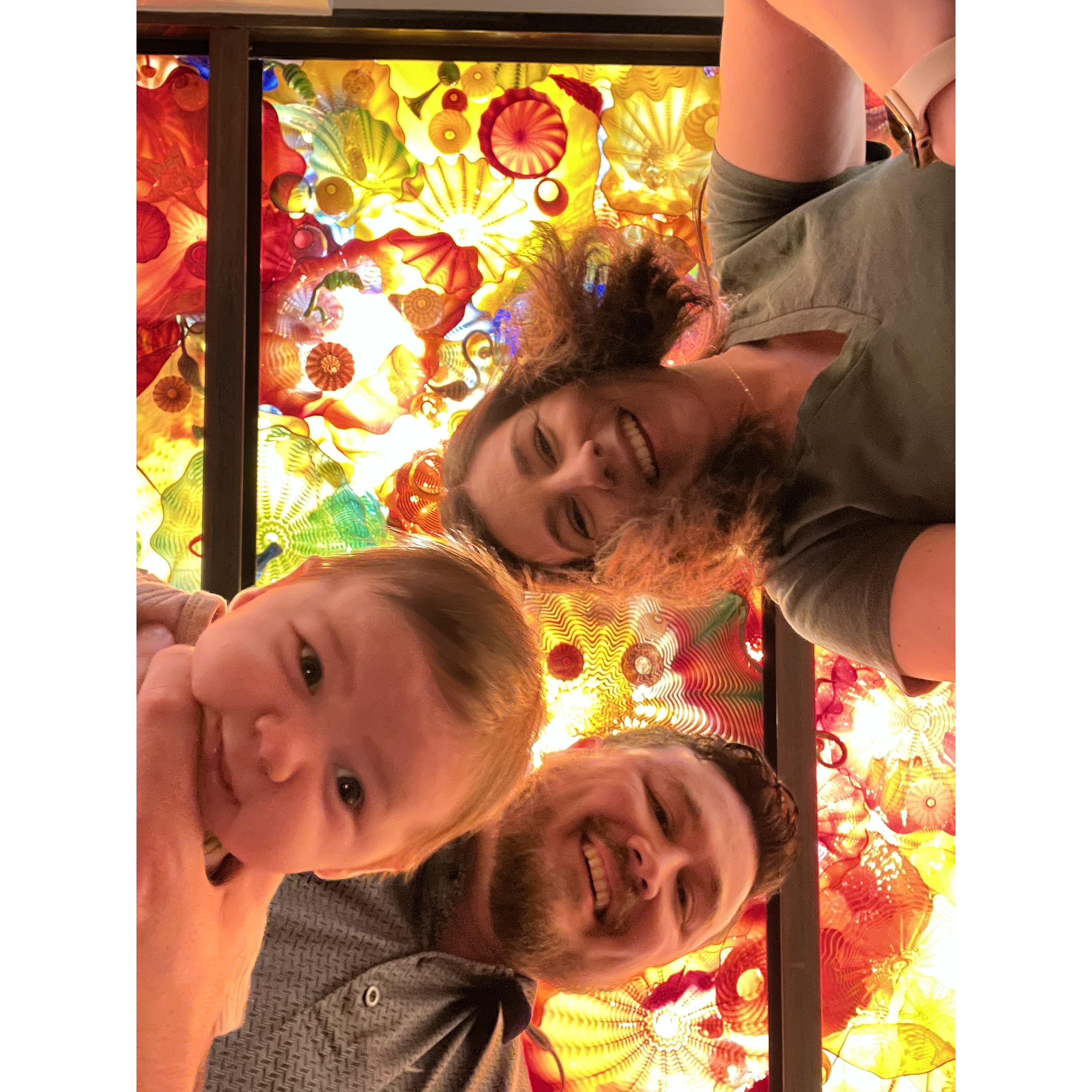 Family trip to the Biltmore, seeing Chihuly Glass!