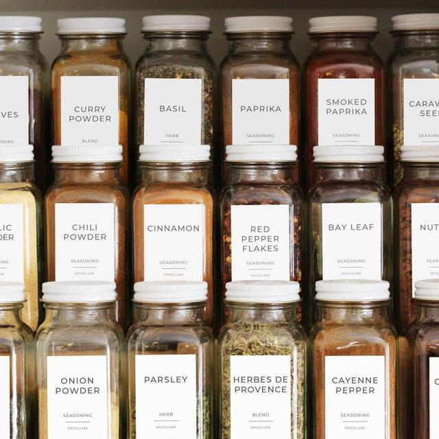 SpiceLuxe 4 oz Empty Spice Jar Set -...