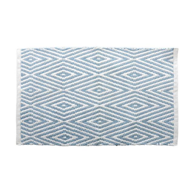 20"x32" Oxford Bath Mat Blue - Moda at Home