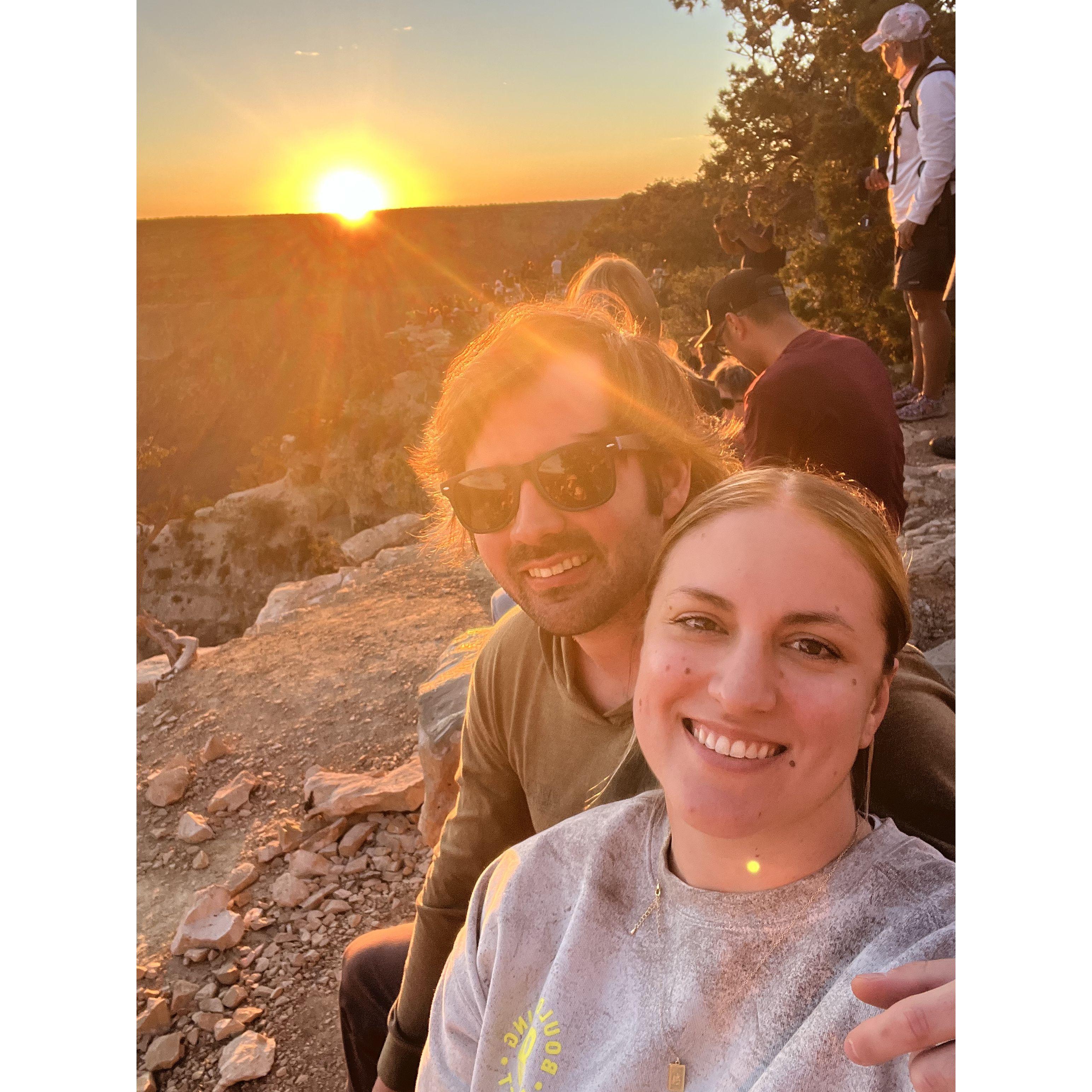 sunset at the Grand Canyon
