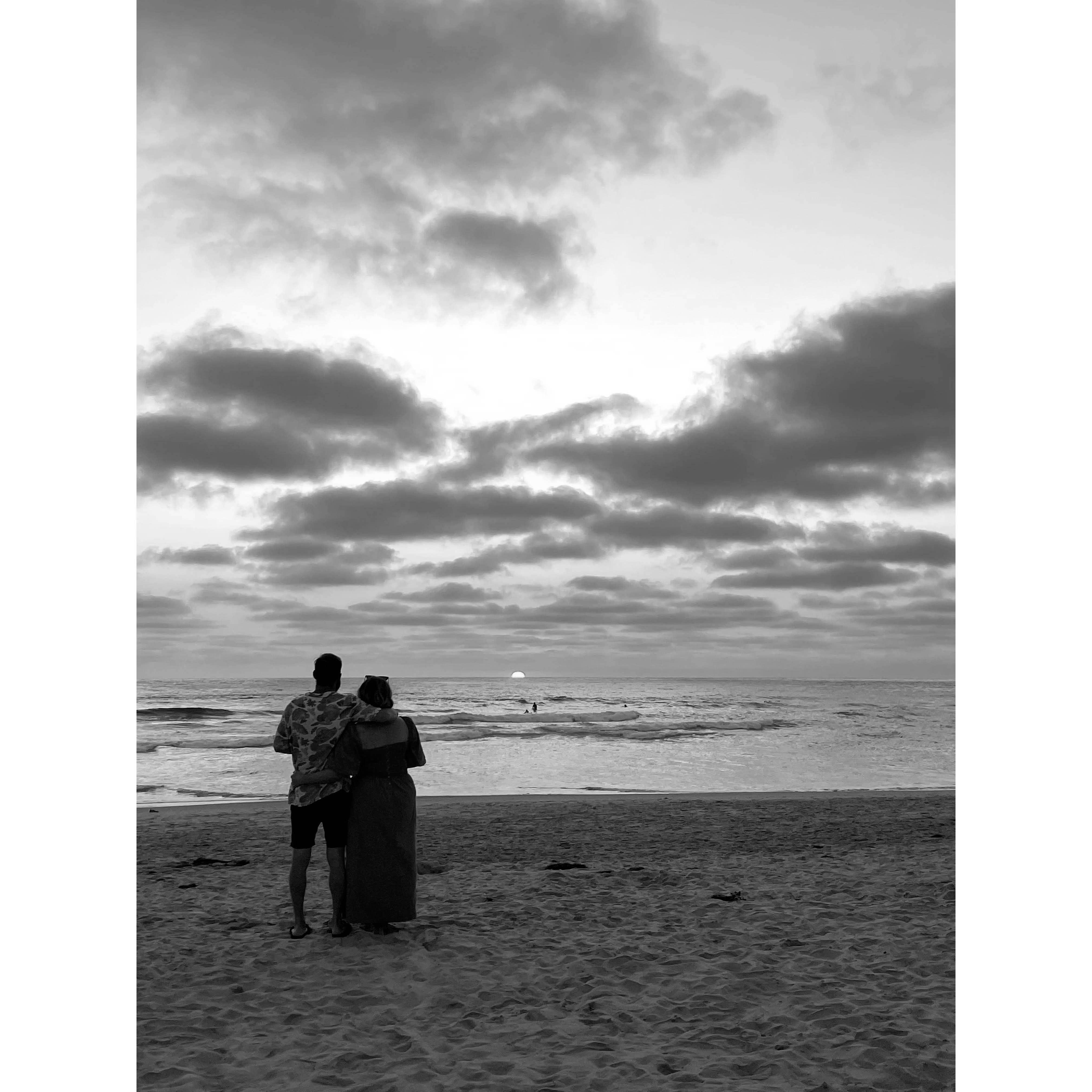 Our first summer at the Spinale's summer vacation spot; Del Mar, California.