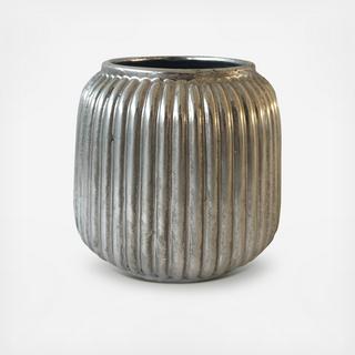 Ceramic Short Ribbed Vase