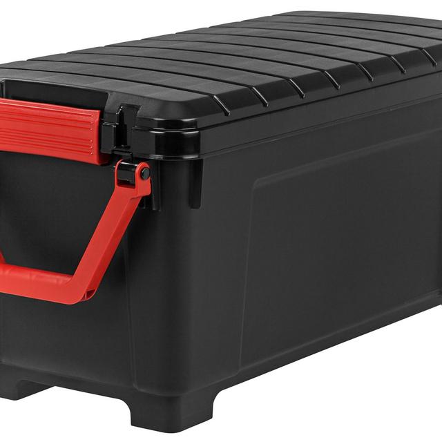 IRIS 250080 Store-It-All Tote with Handle, 43 gallons,Black