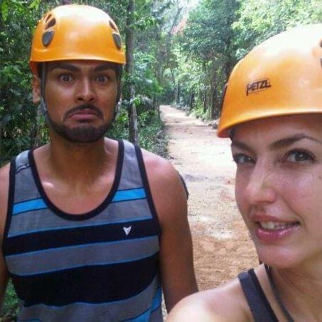Exploring Tulum ( Krysten: getting ready to not enjoy repelling)