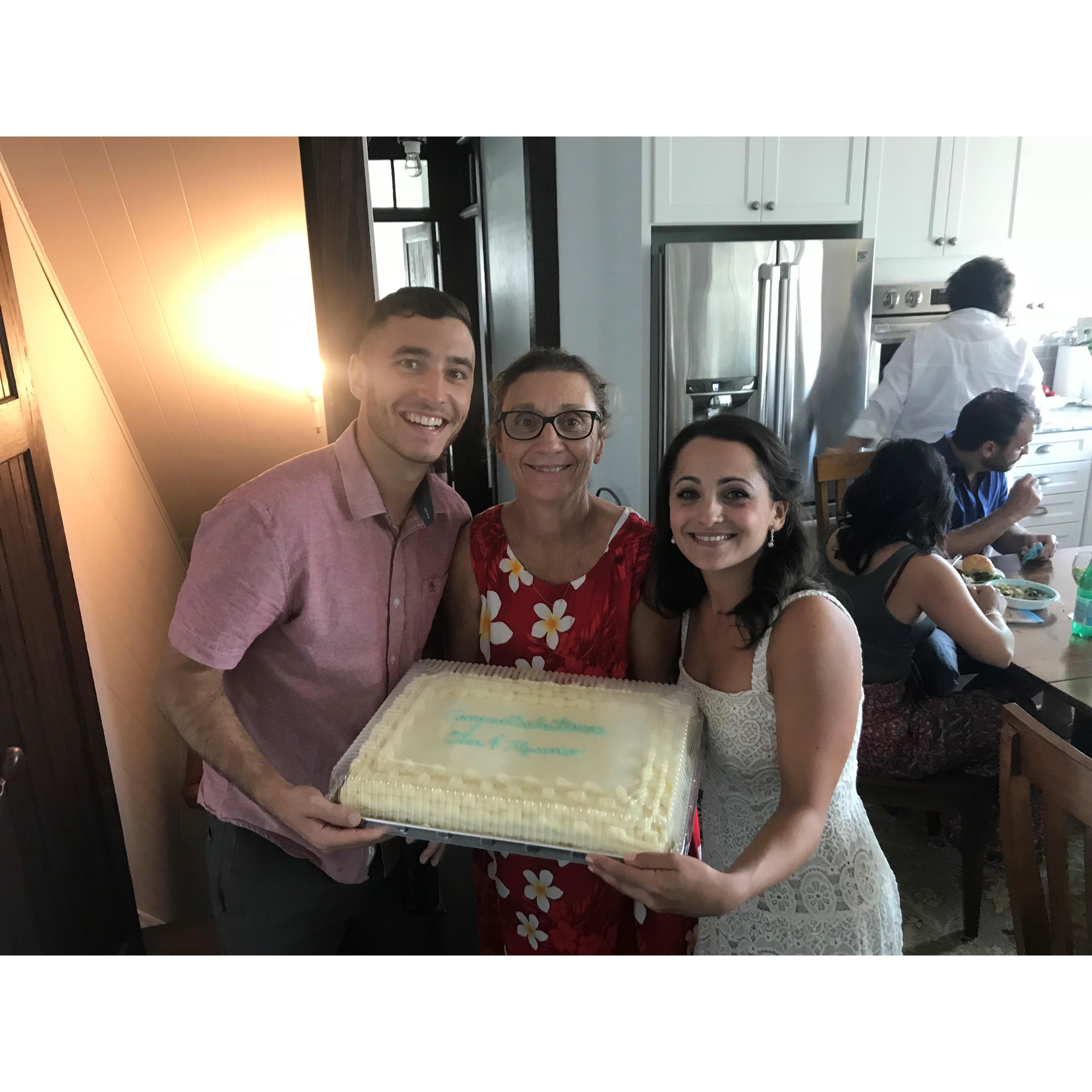 Mrs. Jugan made the best cake for our Engagement party!