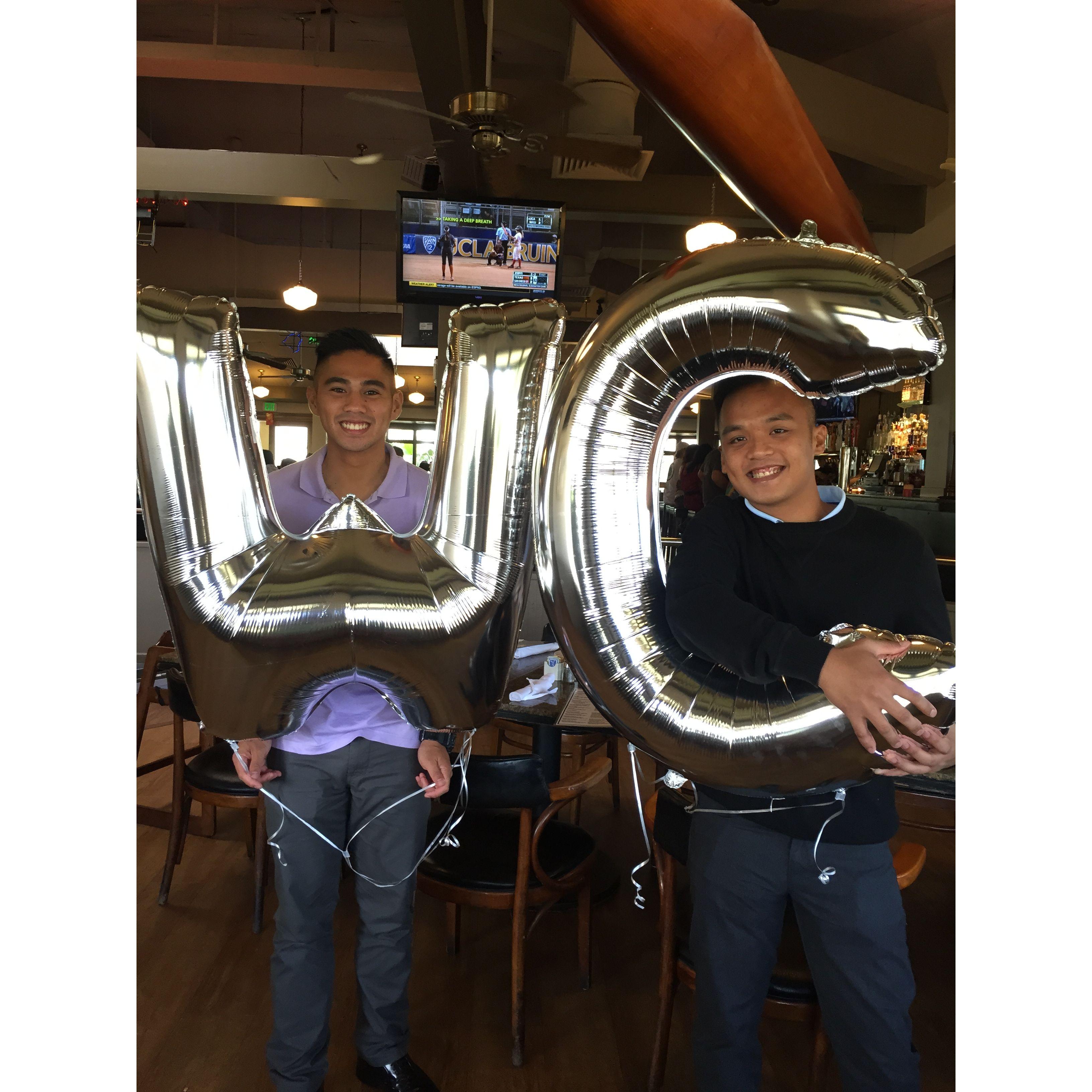 2015: Our graduation celebration!