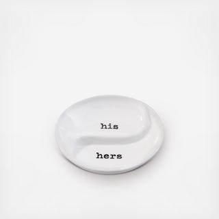 His Hers Ring Dish
