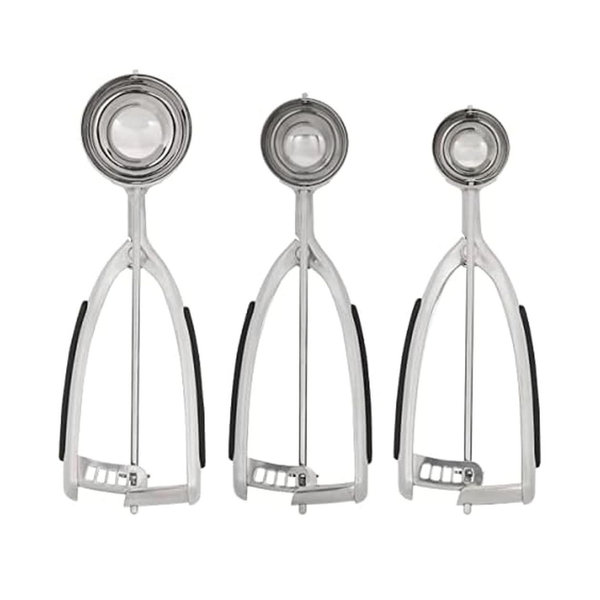 KitchenAid Cookie Dough Scoop Set, Set Of 3, Black