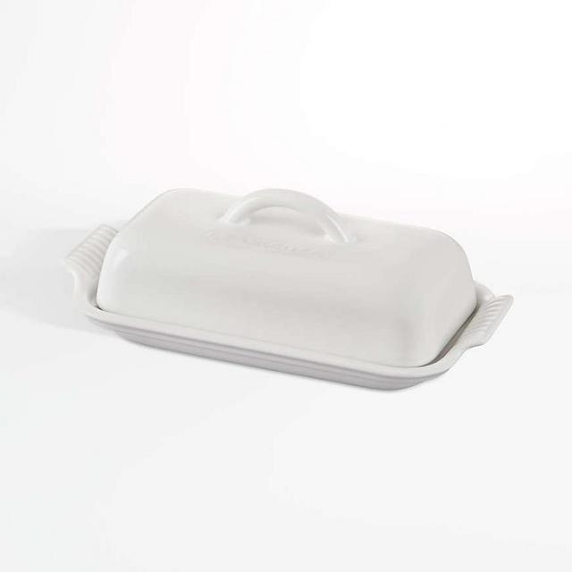 Le Creuset Stoneware Heritage Butter Dish, White